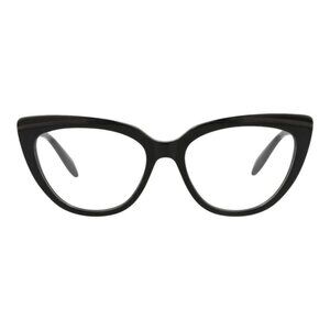 Alexander McQueen Womens Cat Eye Black Black Transparent Fashion Designer